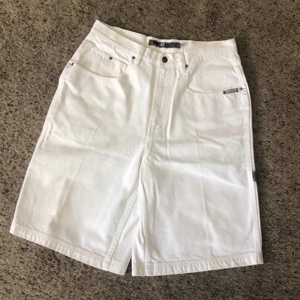 Men’s White Carpenter Mecca jean shorts 34x11